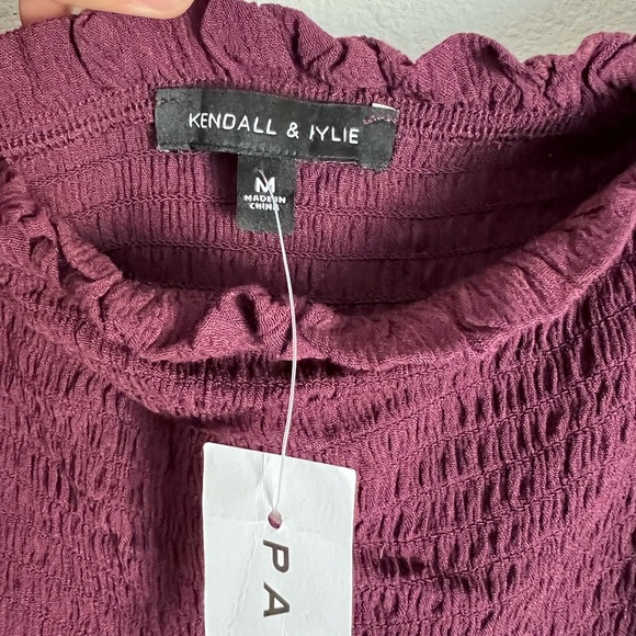 NWT Pacsun Kendall and Kylie Smocked Tie Sleeve Dress Medium - Picture 5 of 6